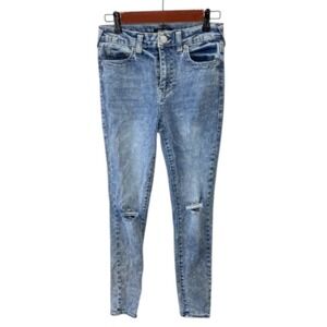 True Religion Jennie Curvy High Rise‎ Super Skinny Jeans Women’s Blue Denim 27W